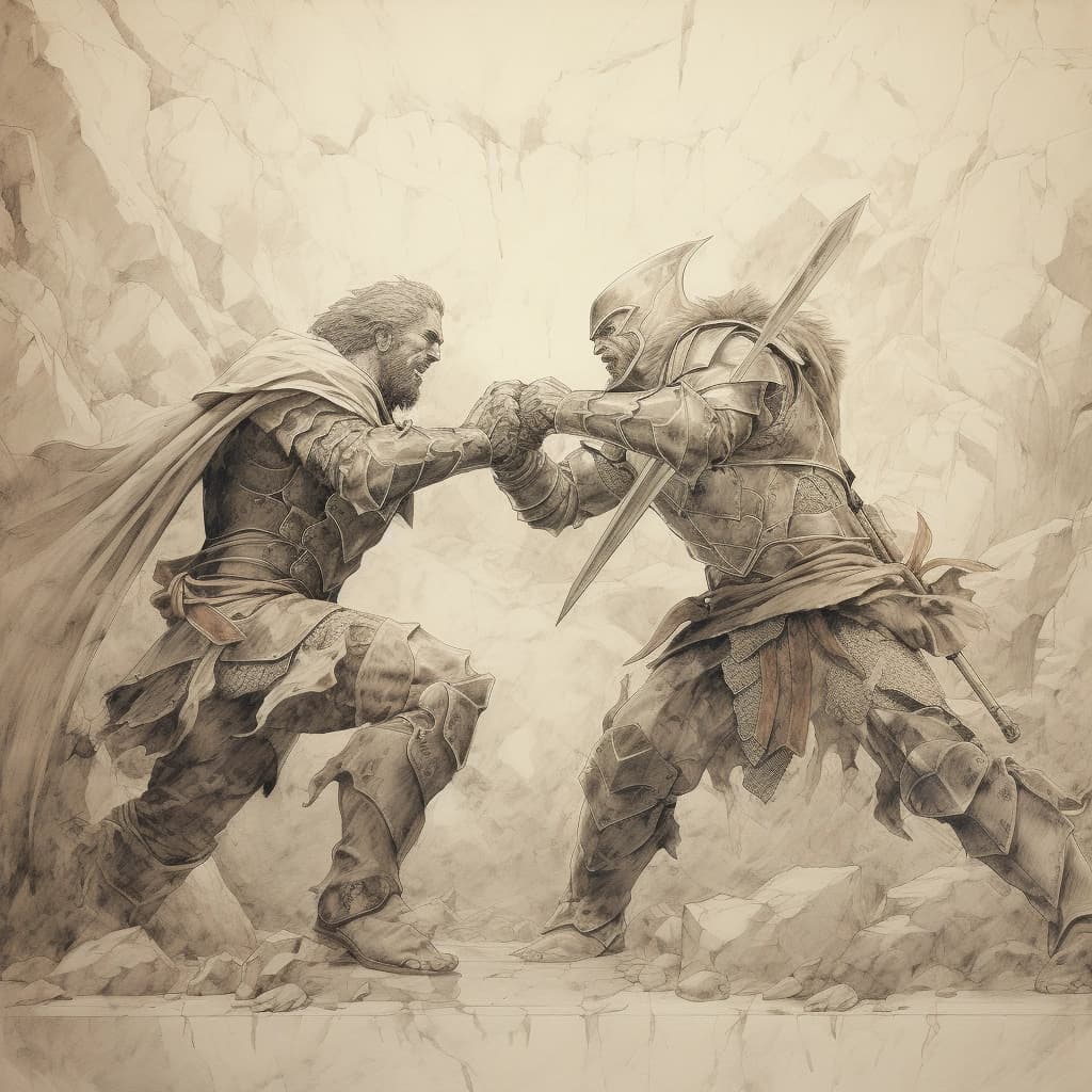 Background - two titans clashing